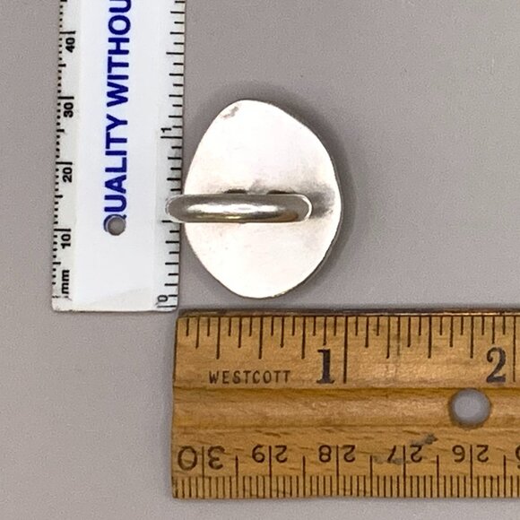 Navajo Native American Indian Made Kingsman Turquoise Sterling Silver Ring 6.5 - Picture 16 of 16